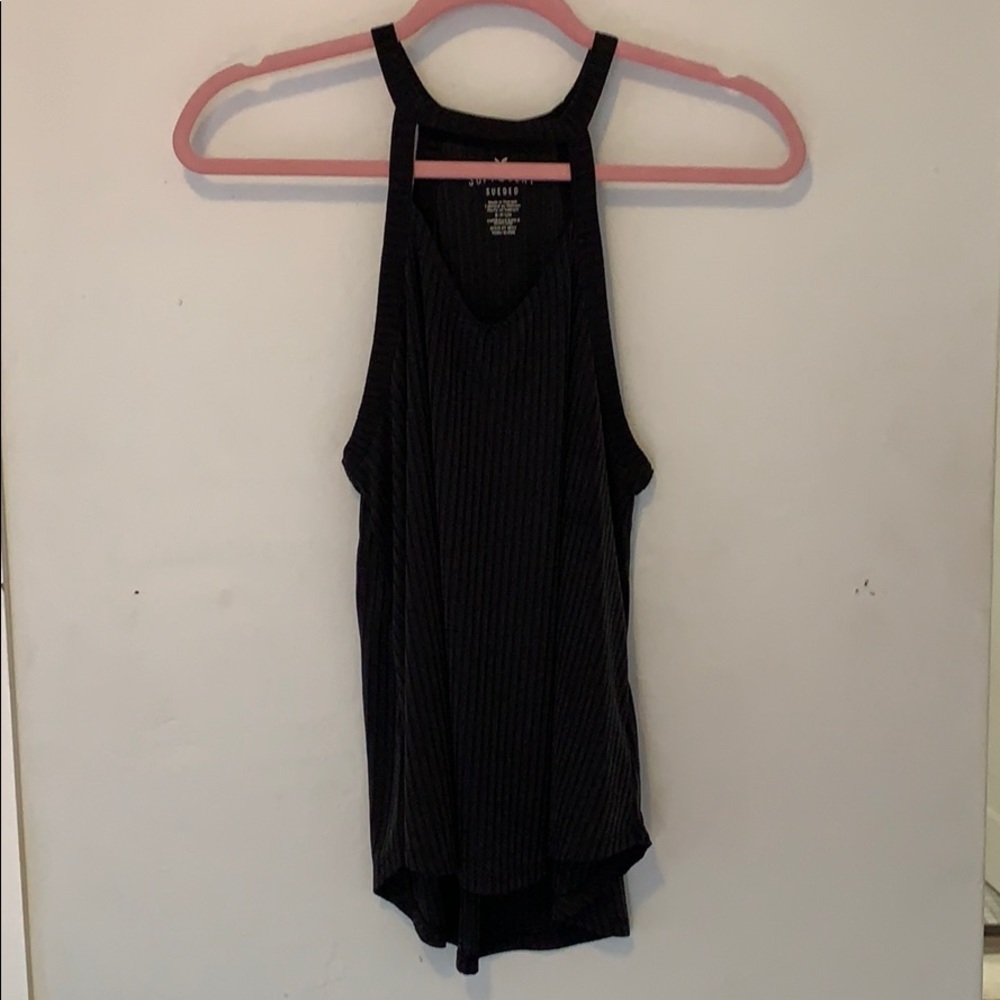 American eagle gray keyhole tank